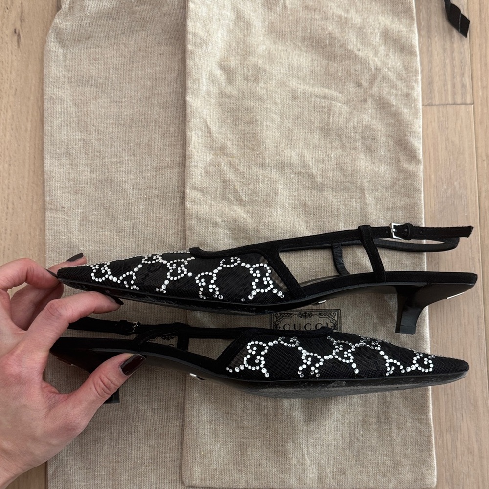 Gucci Demi Crystal Mesh Slingbacks - Picture 5 of 6